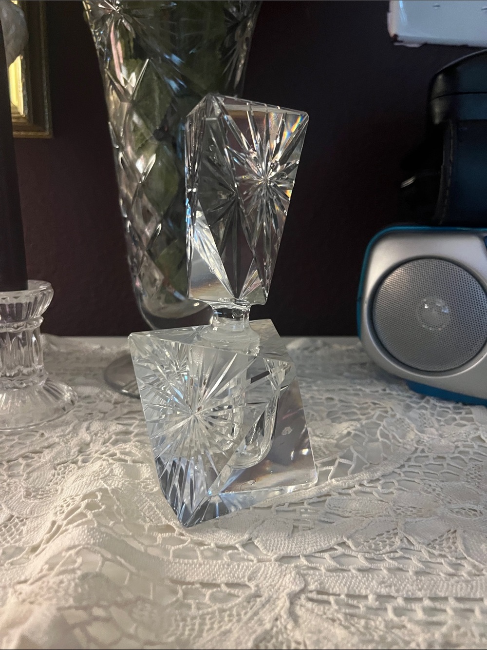 Cut Crystal Perfume Bottle